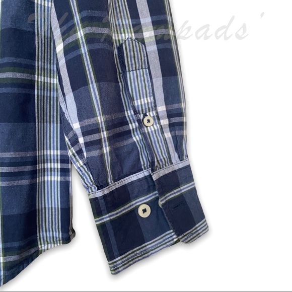 Original Arizona Jean Company Blue White Striped Collar Shirt Size XL - Picture 3 of 6